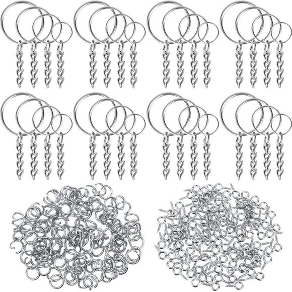 Other - Key Chain Rings, 360Pcs Key Rings Bulk with Jump Rings and Screw Eye Pins